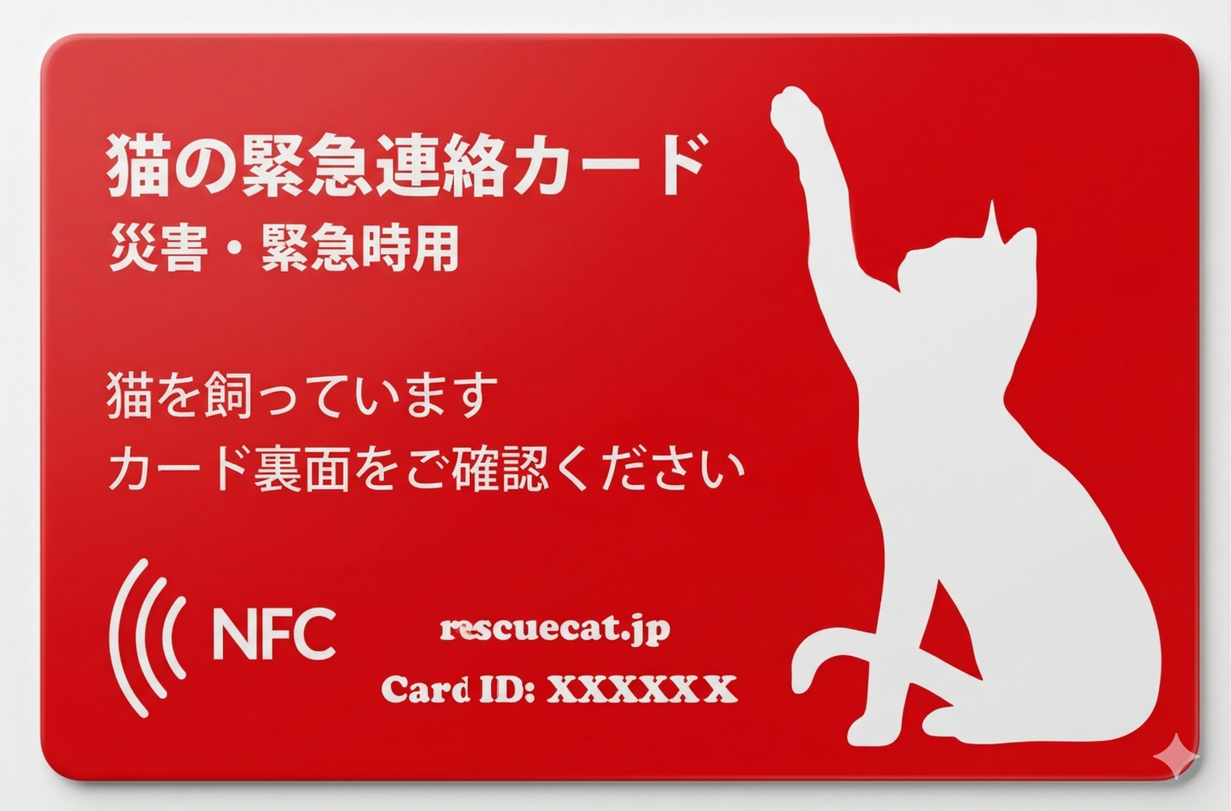 Rescue Cat Card レッド